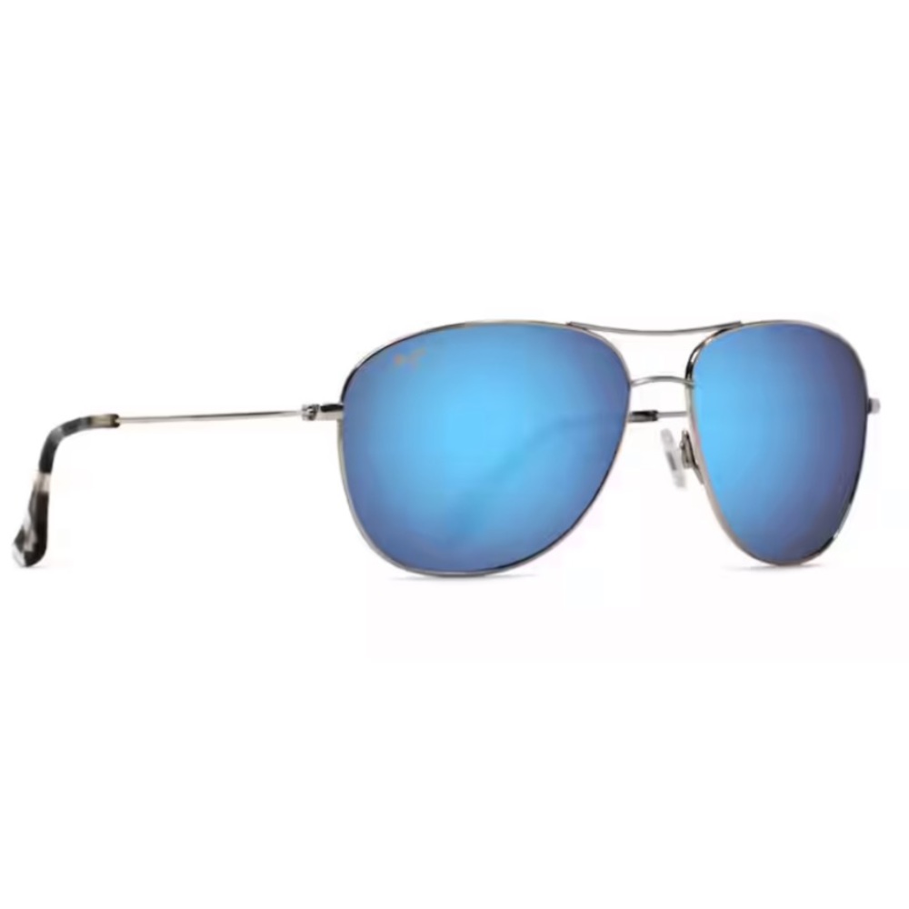 Maui Jim Cliff House in Silver w/ Blue Hawaii Lenses
